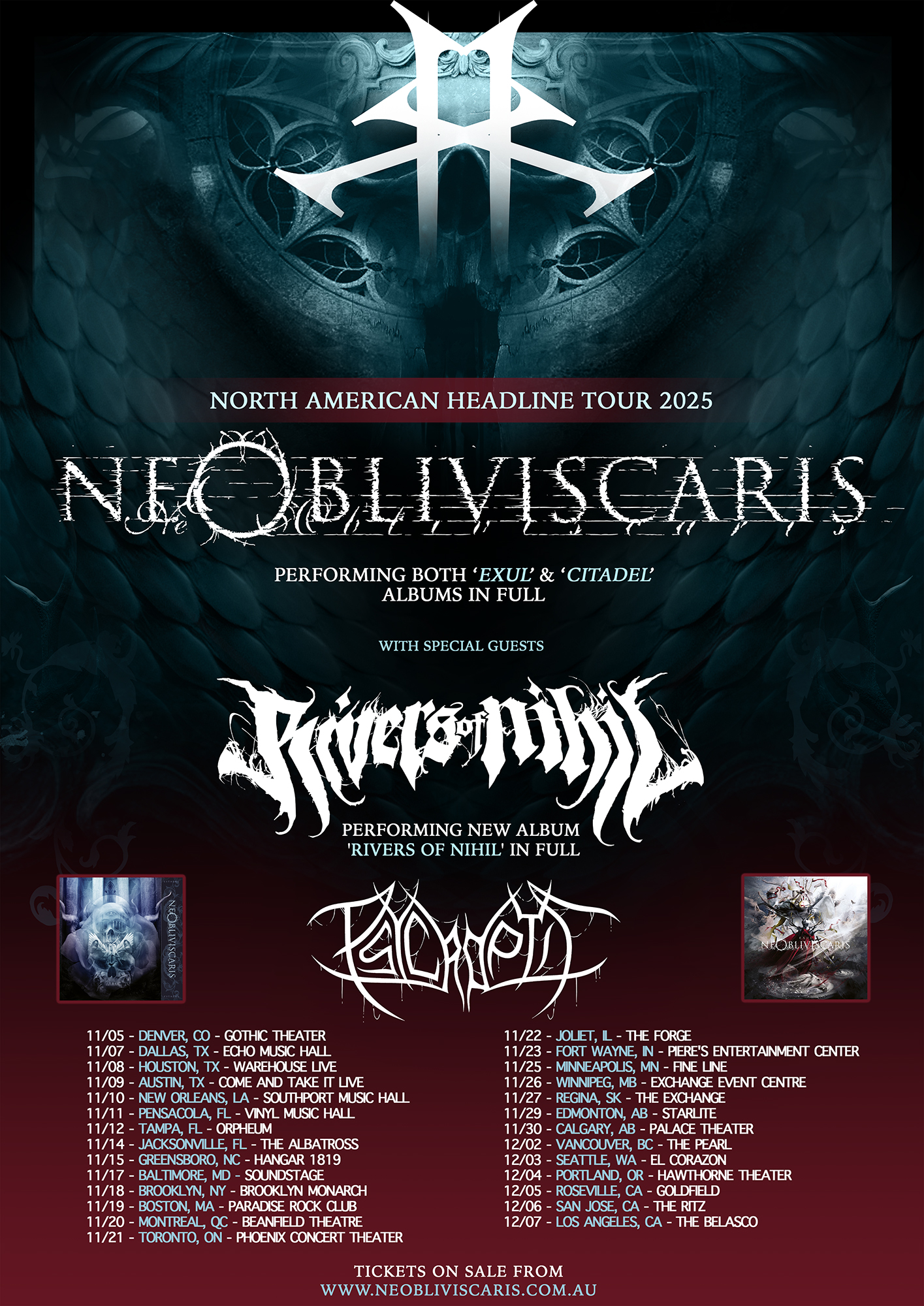 LIVE REVIEW – NE OBLIVISCARIS, RIVERS OF NIHIL, PSYCROPTIC
