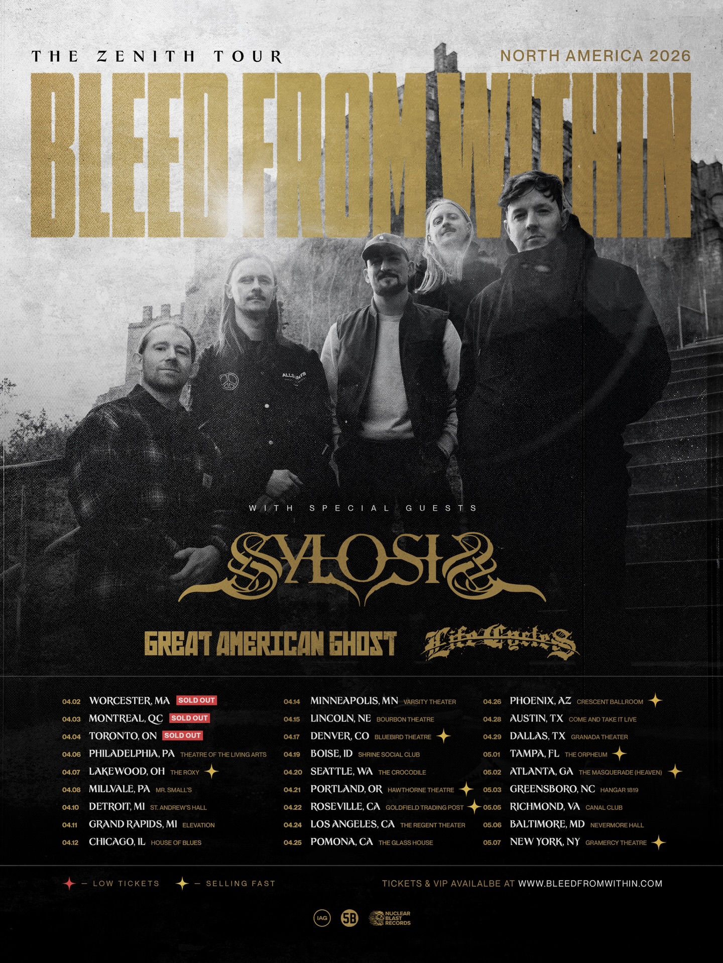 BLEED FROM WITHIN | SYLOSIS | GREAT AMERICAN GHOST | LIFE CYCLES – TORONTO
