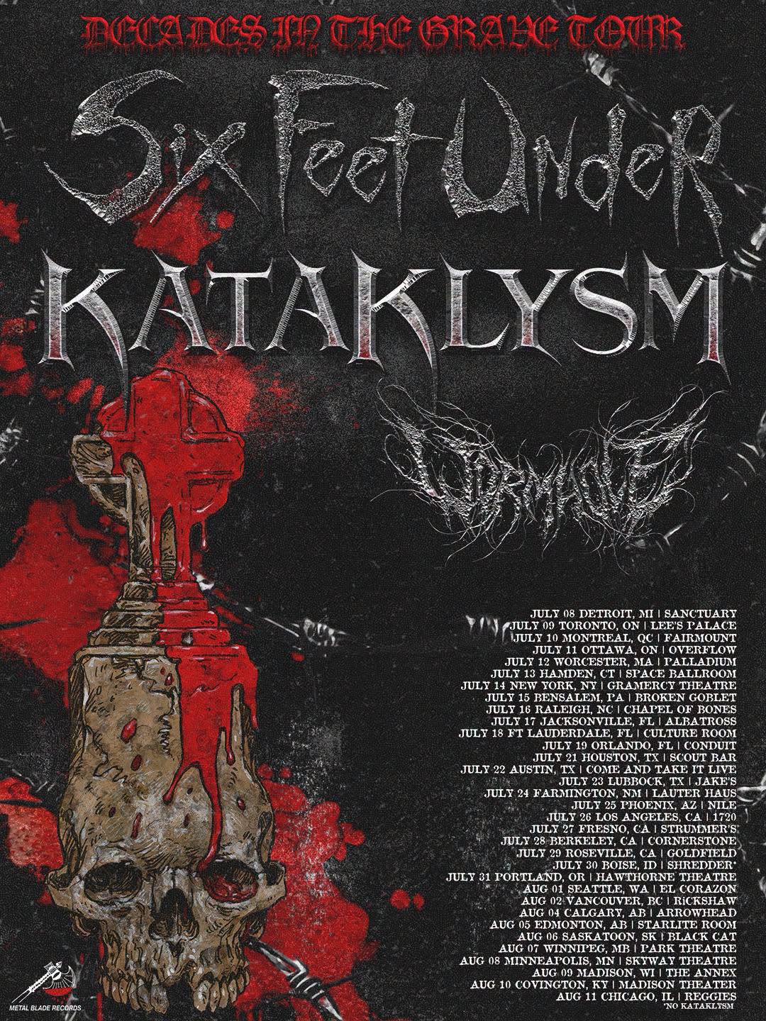 LIVE REVIEW – SIX FEET UNDER | KATAKLYSM | WORMHOLE