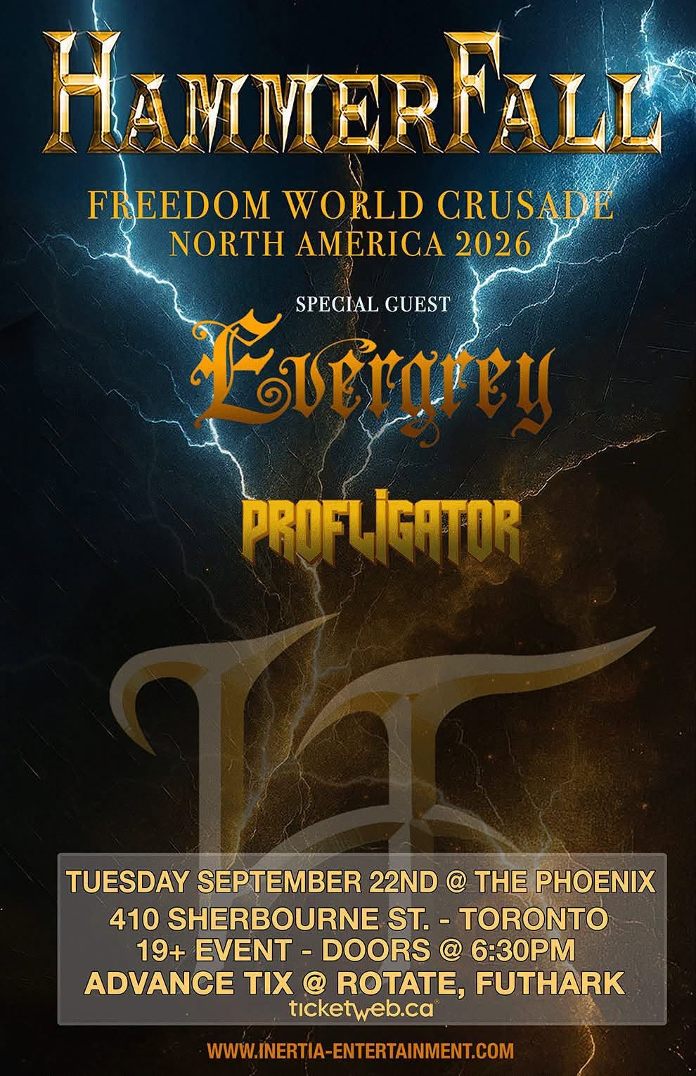 LIVE REVIEW – HAMMERFALL | EVERGREY | PROFLIGATOR